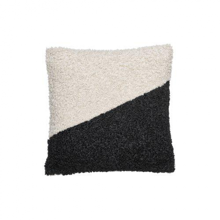 Kussensloop \'Teddy\' 45x45 - Zwart/Wit in de groep Inrichting / Textiel / Kussenslopen bij Reforma (1588-47-009)