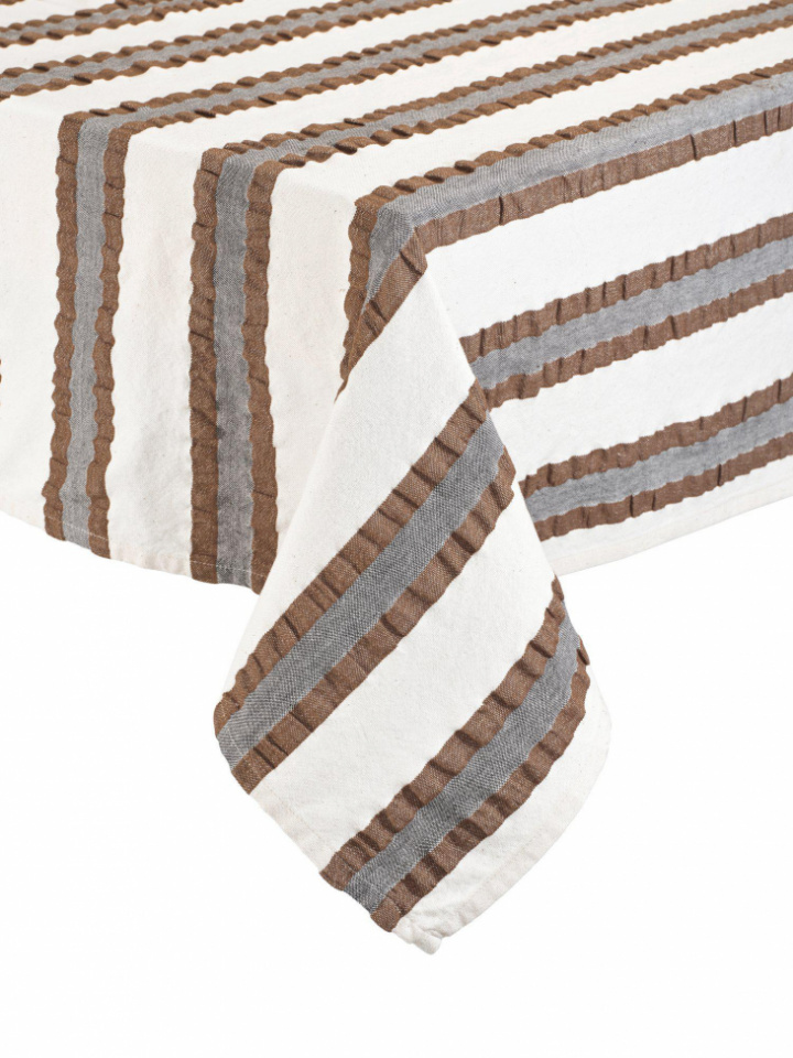 Tafelkleed \'Lollo\' 145x280 - Bruin in de groep Inrichting / Textiel / Tafelkleden bij Reforma (1590-85-062)
