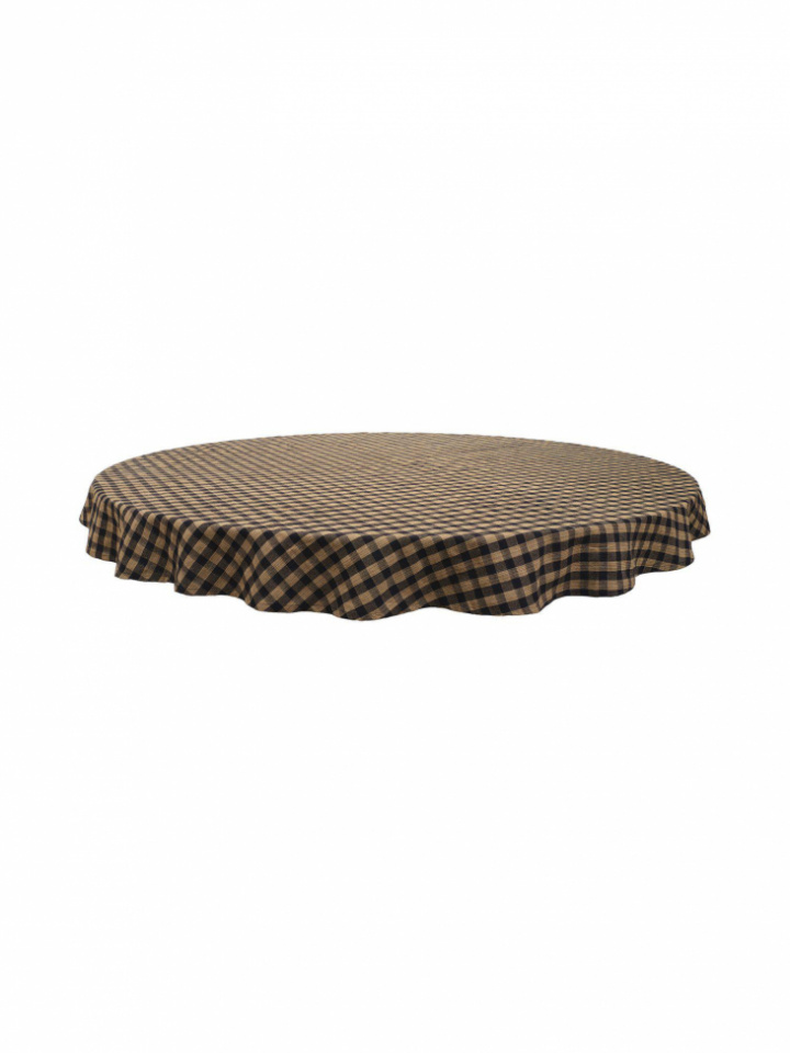 Tafelkleed \'Ava\' Rond 180 - Bruin in de groep Inrichting / Textiel / Tafelkleden bij Reforma (1598-84-062)