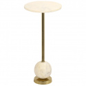 Bijzettafel \'Salo\' - Messing/Marmer