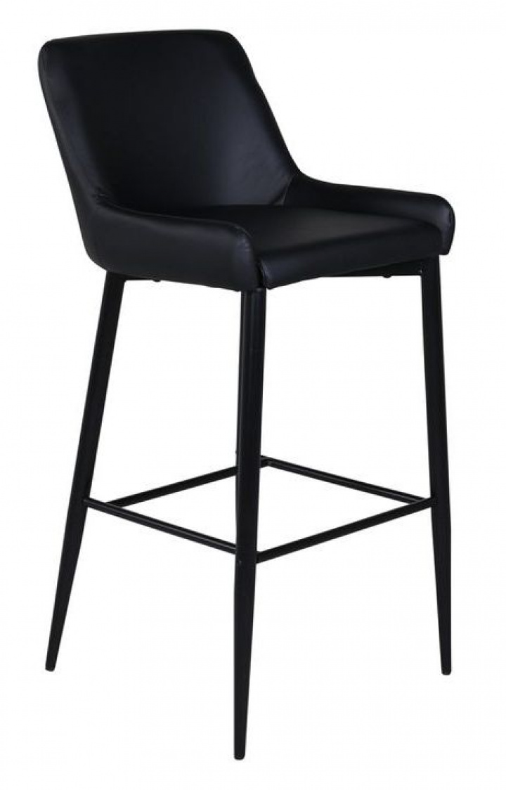 Barkruk \'Folldal\' - Zwart leer in de groep Meubels / Zitmeubels / Barkrukken bij Reforma (17704-458)