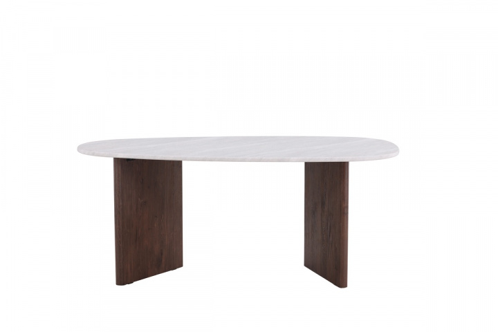 Eettafel \'Grums\' 180x90cm - Bruin/Marmel in de groep Meubels / Tafels / Eettafel bij Reforma (18914-490)