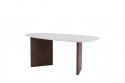 Eettafel \'Grums\' 180x90cm - Bruin/Marmel