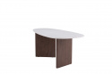 Eettafel \'Grums\' 180x90cm - Bruin/Marmel