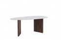 Eettafel \'Grums\' 180x90cm - Bruin/Marmel