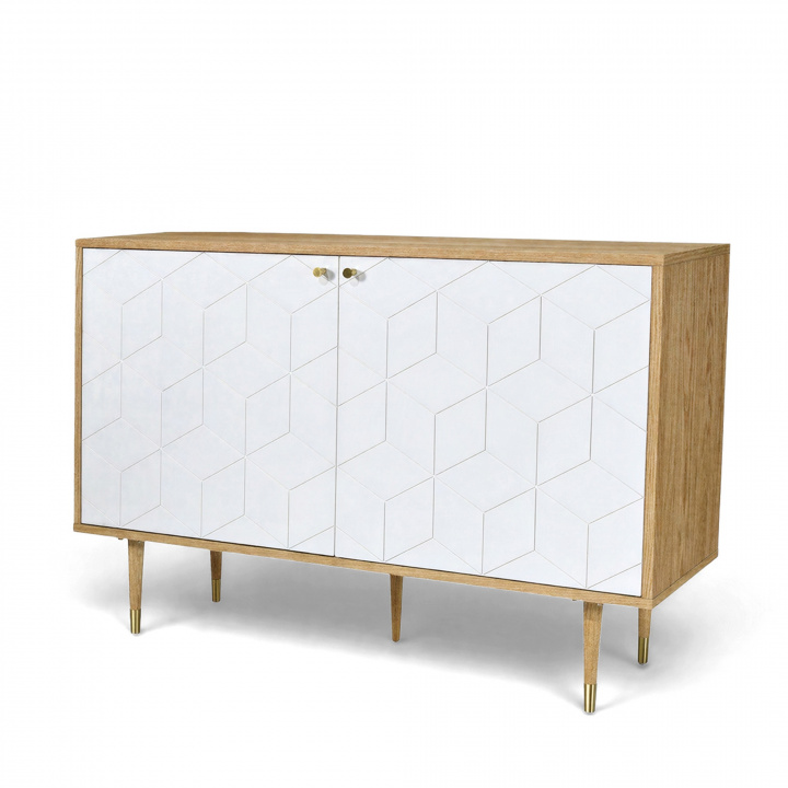 Dressoir \'Kumamoto\' - Wit/Eik in de groep Meubels / Planken & opslag / Sideboards bij Reforma (1902)
