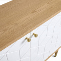 Dressoir \'Kumamoto\' - Wit/Eik