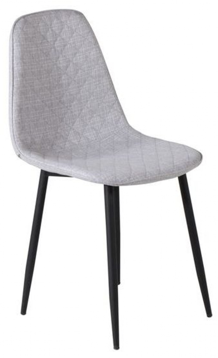 Stoel \'Eidsberg\' Diamant - Lichtgrijs/Zwart in de groep Meubels / Zitmeubels / Stoelen bij Reforma (19246-995)