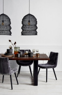 Eettafel \'Iron\' 220x100cm - Gerecycled hout 