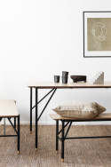 Eettafel \'Hornstull\' 160x90cm - Eik/Zwart