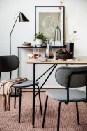 Eettafel \'Hornstull\' 160x90cm - Eik/Zwart