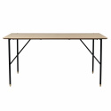 Eettafel \'Hornstull\' 160x90cm - Eik/Zwart