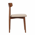 Stoel \'Ystad\' - Noten/beige