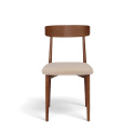 Stoel \'Ystad\' - Noten/beige