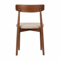 Stoel \'Ystad\' - Noten/beige