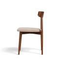 Stoel \'Ystad\' - Noten/beige