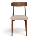 Stoel \'Ystad\' - Noten/beige