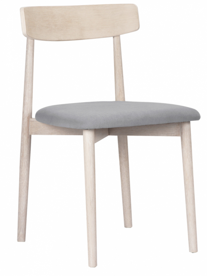 Stoel \'Ystad\' - Wit eik/Grijs in de groep Meubels / Zitmeubels / Stoelen bij Reforma (19791-white-oak-grey)