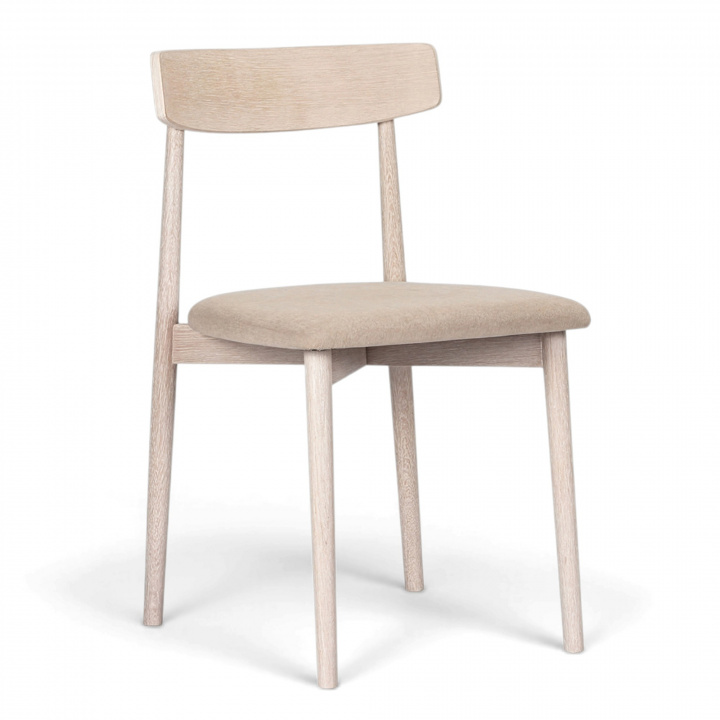 Stoel \'Ystad\' - Wit eik/Beige in de groep Meubels / Zitmeubels / Stoelen bij Reforma (19791-white-oak)