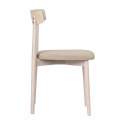 Stoel \'Ystad\' - Wit eik/Beige