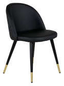 Stoel \'Elverum\' - Zwart leer