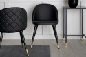 Stoel \'Elverum\' - Zwart leer