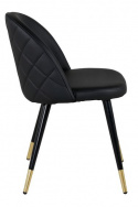 Stoel \'Elverum\' - Zwart leer
