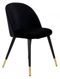 Stoel \'Elverum\' - Zwart/Messing