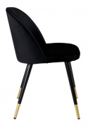 Stoel \'Elverum\' - Zwart/Messing