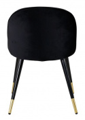 Stoel \'Elverum\' - Zwart/Messing