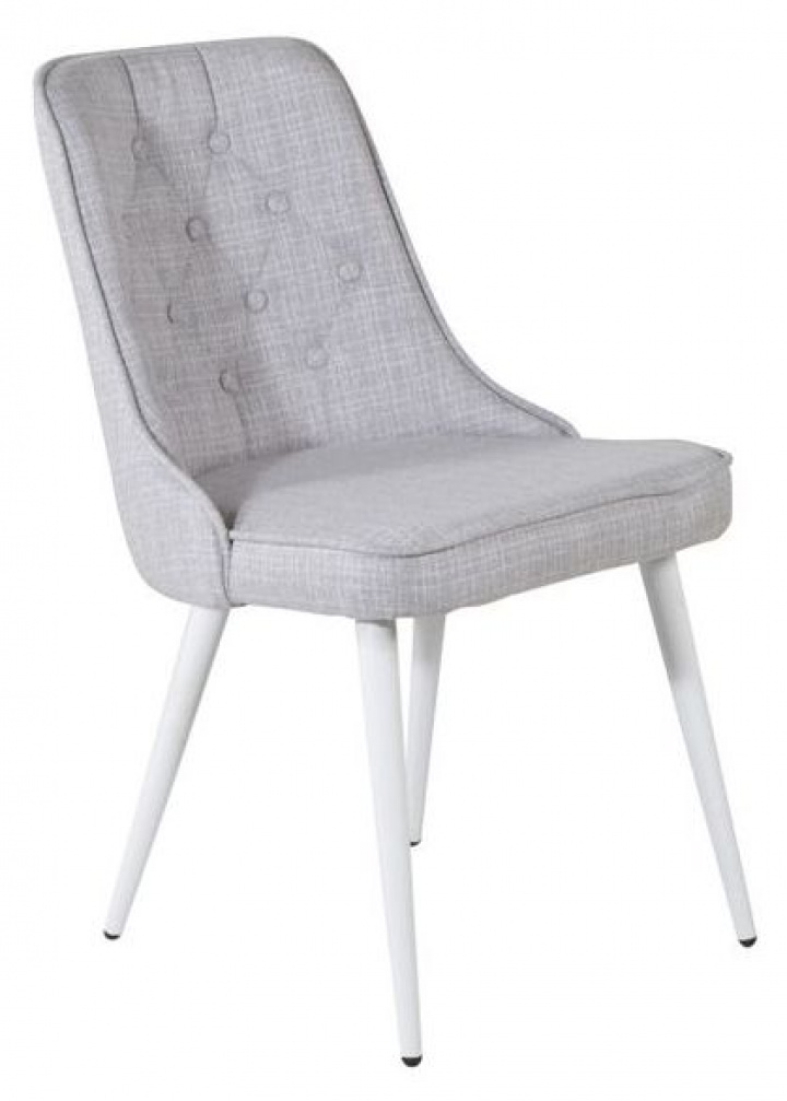 Stoel \'Elverum Deluxe\' - Lichtgrijs/Wit in de groep Meubels / Zitmeubels / Stoelen bij Reforma (19935-005)