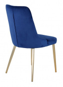 Stoel \'Elverum Deluxe\' - Blauw/Messing