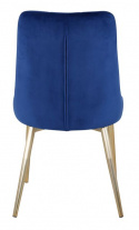 Stoel \'Elverum Deluxe\' - Blauw/Messing