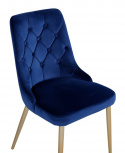 Stoel \'Elverum Deluxe\' - Blauw/Messing