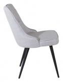 Stoel \'Elverum Deluxe\' - Lichtgrijs/Zwart