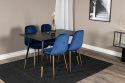 Stoel \'Eidsberg\' - Blauw/Messing