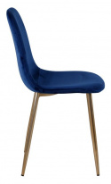 Stoel \'Eidsberg\' - Blauw/Messing