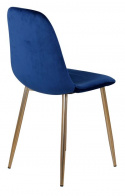 Stoel \'Eidsberg\' - Blauw/Messing