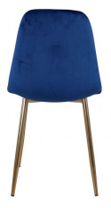 Stoel \'Eidsberg\' - Blauw/Messing