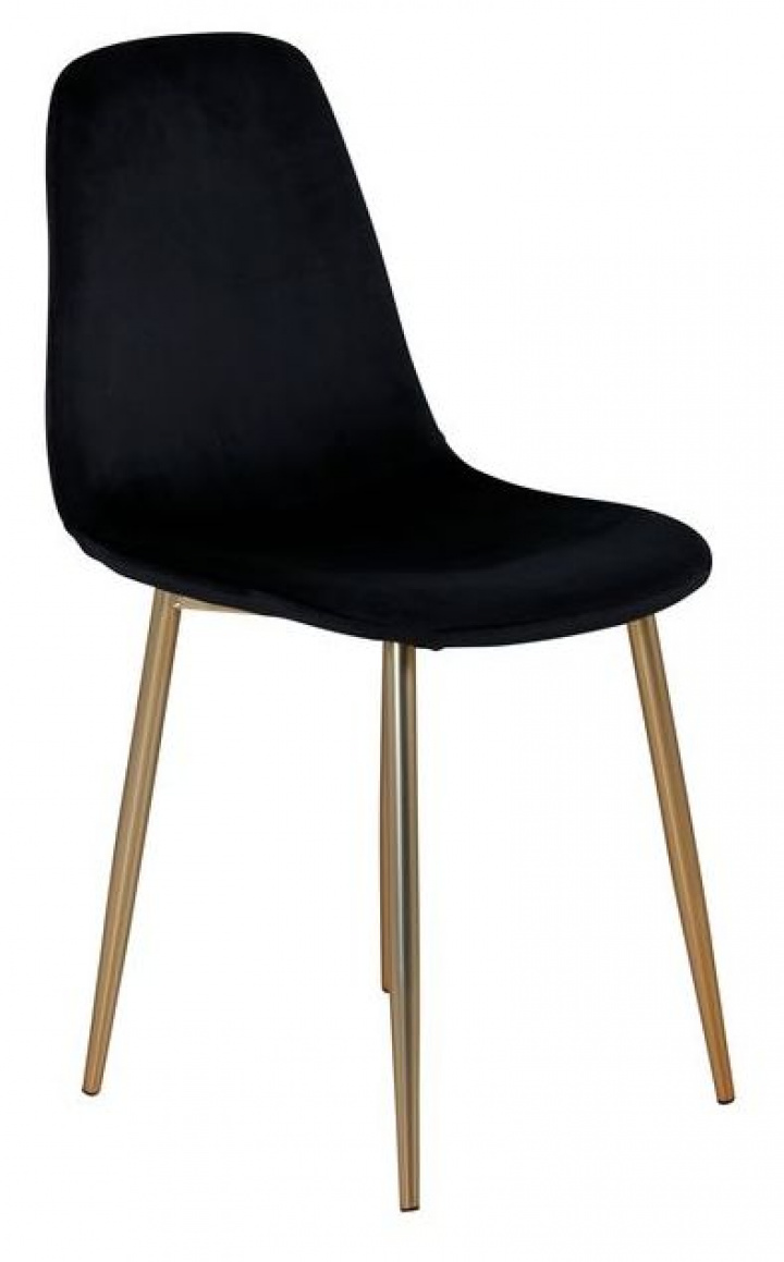 Stoel \'Eidsberg\' - Zwart/Messing in de groep Meubels / Zitmeubels / Stoelen bij Reforma (19946-768)