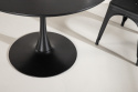 Eettafel \'Greta\' Rond 100cm - Zwart