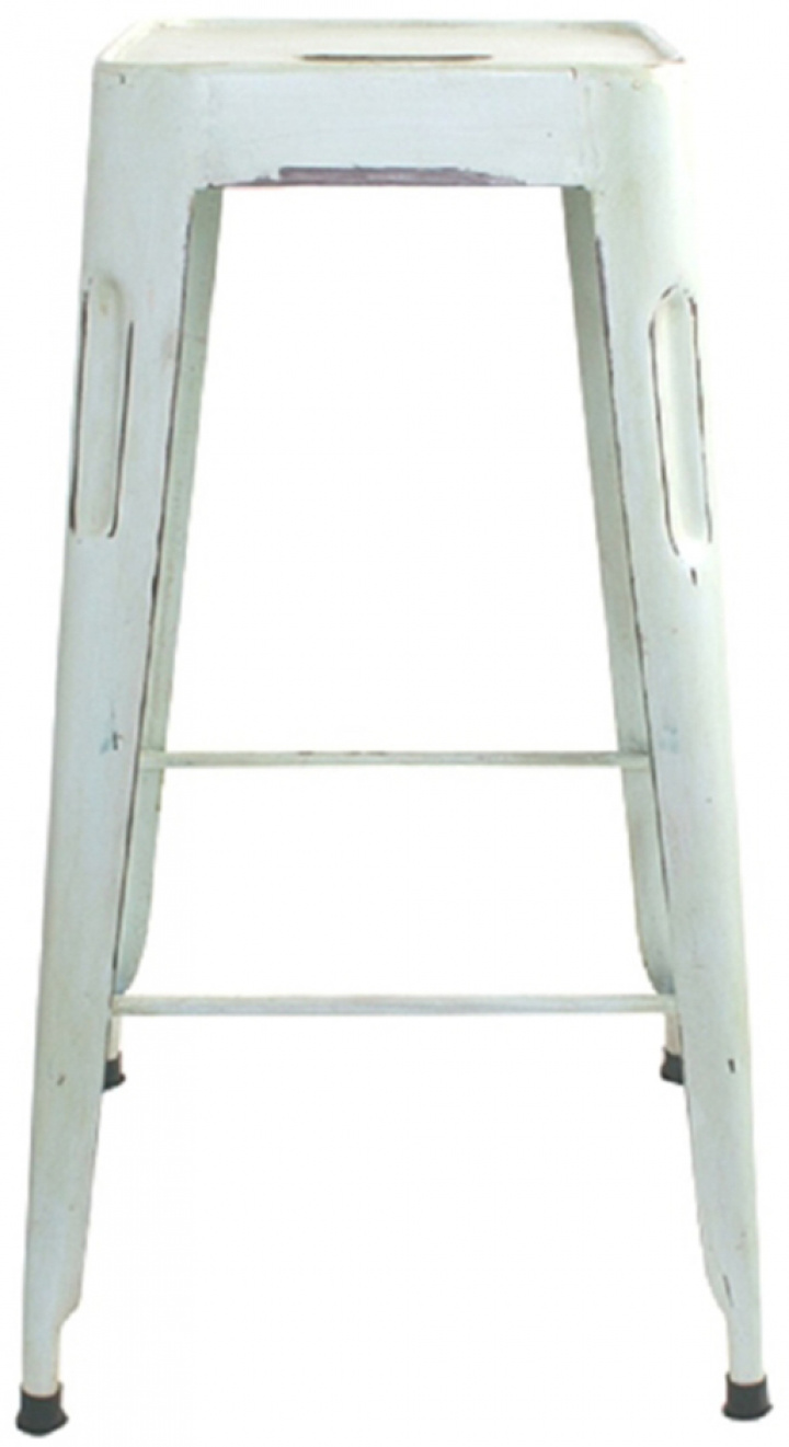 Kruk \'Marseille\' 70cm - Vintage wit in de groep Meubels / Zitmeubels / Barkrukken bij Reforma (2008-White-II-L)
