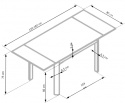 Eettafel \'Alston\' 120-180x80cm - Uittrekbaar