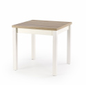 Eettafel \'Evita\' 80-160x80cm - Wit/Eik