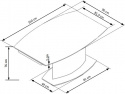 Eettafel \'Anderson\' 160-250x90cm - Uittrekbaar