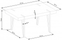 Eettafel \'Yohann\' 170x90cm - Natuurlijk/zwart