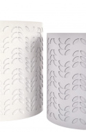 2-pack Opbergdoos \'Alba\' - Grijs/Wit