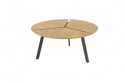 Salontafel \'Berga\' Rond 86cm - Natuur/Zwart
