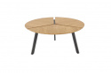 Salontafel \'Berga\' Rond 86cm - Natuur/Zwart