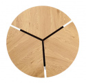 Salontafel \'Berga\' Rond 86cm - Natuur/Zwart